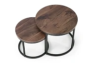 Konferenční stolek OREO kulatý ořech černá 2ks 1.jpg