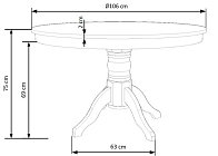 Kulatý jídelní stůl GLOSTER bílý.jpg