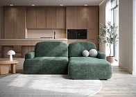 Rohová sedací souprava ALIVAR s rozkladem na spaní a úložným prostorem. FURNIPOL