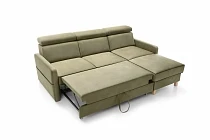 Rohová sedací souprava LIMA s rozkladem na spaní a úložným prostorem. FURNIPOL