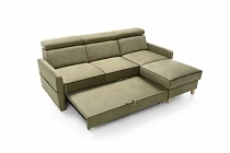 Rohová sedací souprava LIMA s rozkladem na spaní a úložným prostorem. FURNIPOL