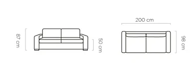 Pohovka dvoumístná VANILLA 140 s rozkladem RAPIDO. FURNIPOL