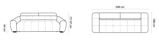 Pohovka BULL BIGSOFA s elektrickým výsuvem. FURNIPOL
