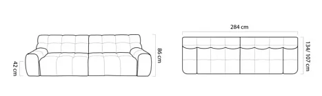 Pohovka COCOON BIGSOFA s elektrickým výsuvem. FURNIPOL