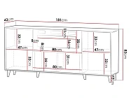 Vamos 180 komoda s krbem. FURNIPOL