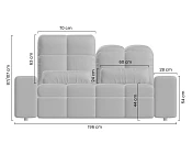 Dvoumístná pohovka s polohovatelnými záhlavníky MAGNELIO PRESTIGE II šeda 1.jpg