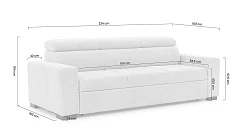 Pohovka nastavitelnými záhlavníky MODENO béžová 1.jpg