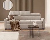 Pohovka TAREMO nastavitelnými záhlavníky růžově béžová.jpg