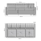 Pohovka TAREMO nastavitelnými záhlavníky růžově béžová 7.jpg