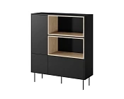 Komoda s zásuvkou a nikami DESIN 120 2D1SZ černá 1.jpg