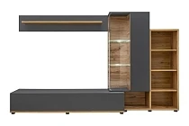 Obývací stěna SILK II 240cm antracyt šedá Dub.jpg