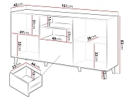 Komoda frézovaná Vamos 150 Dub wotan 5.jpg