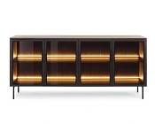Komoda s vitrínou Lumi B 181 s LED osvětlením Dub Dunin 2.jpg