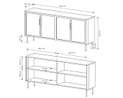 Komoda s vitrínou Lumi B 181 s LED osvětlením Dub Dunin 7.jpg