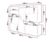 Designová policová komoda CEELIAS 120 Bílá 3.jpg