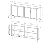 Komoda s vitrínou Lumi B 181 s LED osvětlením Dub Dunin 7.jpg