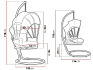 Zahradní závěsné křeslo WALERIS MUZ-318. FURNIPOL
