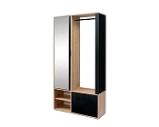 Předsíňová stěna se zrcadlem MILO J 100x189 dub černý 3.jpg