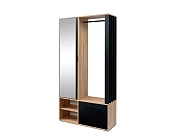Předsíňová stěna se zrcadlem MILO J 100x189 dub černý 3.jpg