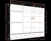 Šatní FLORENCE 250x 218 se zrcadlem - šedá 3.jpg