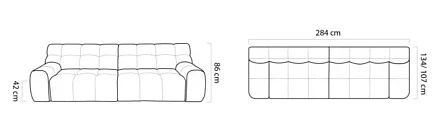 Pohovka COCOON BIGSOFA s elektrickým výsuvem. FURNIPOL