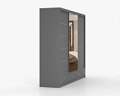 Šatní FLORENCE 250x 218 se zrcadlem - šedá 2.jpg