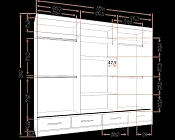 Šatní FLORENCE 250x 218 se zrcadlem - šedá 3.jpg