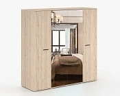 Čtyřdveřová Šatní skříň BARI 4D s otočnými dveřmi San remo sand 3.jpg