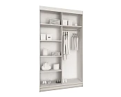 Úzká zrcadlová šatní skříň 100cm TOP bílá 2.jpg