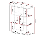 Úzká komoda Hilafin 4D pískově béžová + zlatá 3.jpg