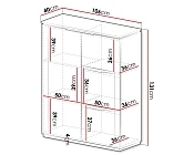 Úzká komoda Hilafin 4D pískově béžová + zlatá 3.jpg