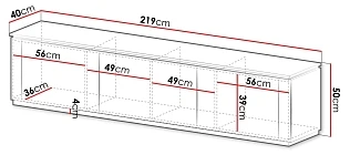 Televizní stolek Hilafin 4K pískově béžová + zlatá 3.jpg