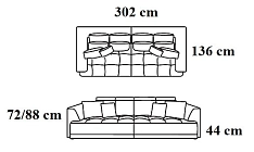 Wersal Pohovka TIGA BIGSOFA s elektrickým výsuvem