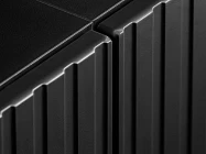 Obývací stěna SOUL s LED podsvícením černá/dub - Furnipol.cz