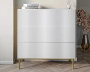 Komoda Nicole 100 cm s rýhovaným čelem kašmír černé nohy 1.jpg