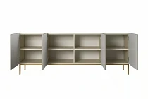 Komoda NICOLE 200 4D se čtyřmi dveřmi kašmír zlaté nožky 1.jpg
