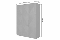 Šatní skříň ASHA 150 cm kašmír černé úchytky 4.jpg