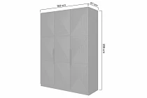 Šatní skříň ASHA 150 cm kašmír černé úchytky 4.jpg