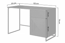 Psací stůl ASHA 120 cm černý 5.jpg