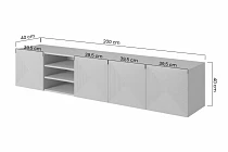 Závěsná TV skříňka ASHA 200 cm kašmír 5.jpg