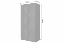 Šatní skříň ASHA 100 cm kašmír kašmírové úchytky 4.jpg