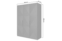 Šatní skříň ASHA 150 cm kašmír černé úchytky 5.jpg