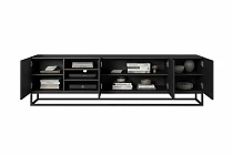 TV skříňka ASHA 200 cm černý  kovový rám 3.jpg