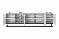 TV skříňka ASHA 200 cm černý  kovový rám 5.jpg