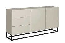 Komoda ASHA 167 cm dvoudveřová se zásuvkami kašmír černý rám.jpg