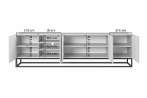 TV skříňka ASHA 200 cm dub artisan na kovovém rámu 4.jpg