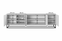 TV skříňka ASHA 200 cm dub artisan na kovovém rámu 4.jpg
