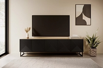 TV skříňka ASHA 200 cm dub artisan na kovovém rámu 1.jpg