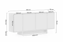Komoda Čtyřdveřová ZOLIA 180cm na sokolu kašmír 4.jpg