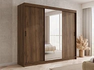 Šatní skříň INFINITY 250 II s posuvnými dveřmi a zrcadlem - Furnipol.cz